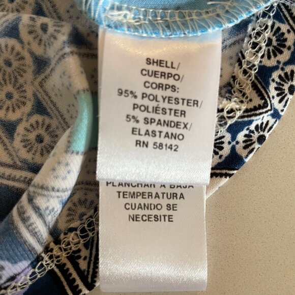 London Times Blue, Green Boho Print Maxi Dress, Sleeveless, 10 - Picture 7 of 9